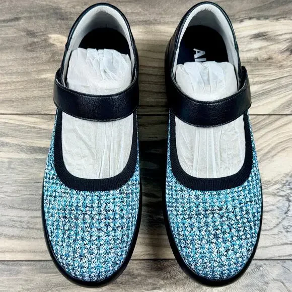 NIB Alegria by PG Lite 39 9 Olivia Comfort Mary Jane Flats Shoes Black Multi - Picture 7 of 10